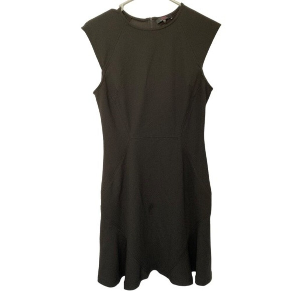 Trina Turk | Black‎ Cap Sleeve Knit Knee Length Dress 2